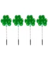 NORTHLIGHT NORTHLIGHT SET OF 4 SHAMROCK LIGHTED LAWN STAKES