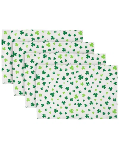 Northlight Set Of 4 Shamrock Printed St. Patrick's Day Placemats In White