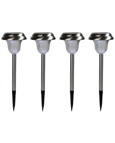 Northlight Set Of 4 Solar Powered Led Pathway Markers