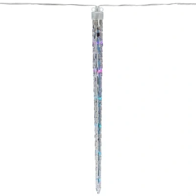 Northlight Set Of 5 Color Changing Cascading Icicle Light Tubes - 13 Ft Clear Wire Outdoor Icicle Lights In Multi