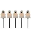 Northlight Set Of 5 Ghost Shaped Halloween Pathway Markers In White