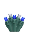 Northlight Set Of 50 Blue And White Led Wide Angle Christmas Lights - Green Wire In Blue