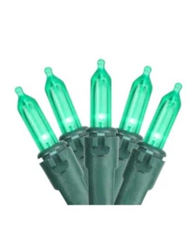 Northlight Set Of 50 Green Led Mini Christmas Lights 4" Spacing