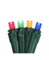 Northlight Set Of 50 Multi Colored Led Wide Angle Christmas Lights - Green Wire In Multi
