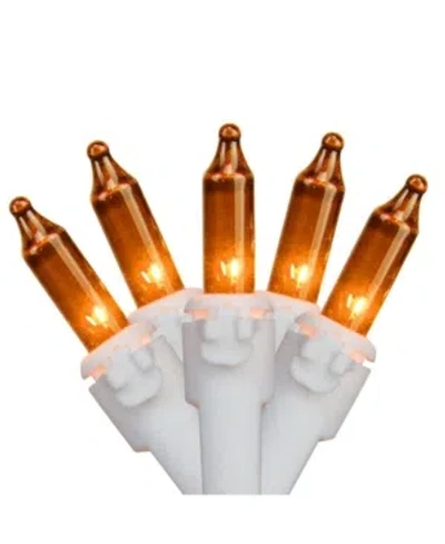Northlight Set Of 50 Orange Mini Christmas Lights 2.5" Spacing
