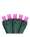 Northlight Set Of 50 Pink Led Wide Angle Christmas Lights On Green Wire In Pink