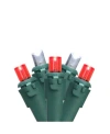 Northlight Set Of 50 Red And White Led Wide Angle Christmas Lights On Green Wire In Red