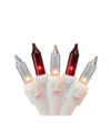 Northlight Set Of 35 Red Clear Mini Christmas Lights 2.5" Spacing In Red