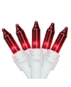 Northlight Set Of 50 Red Mini Christmas Lights 2.5" Spacing In Red