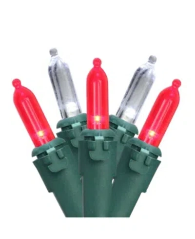 Northlight Set Of 50 Red Pure White Led Mini Christmas Lights 4" Spacing