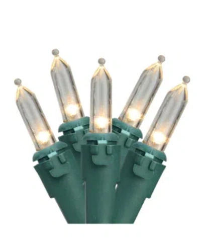 Northlight Set Of 50 Warm White Led Mini Christmas Lights 4" Spacing In Clear