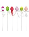 Northlight Discontinued  Set Of 6 Colorful Speckled & Glittered Easter Eggs In Pink
