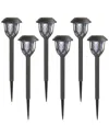 Northlight Set Of 6 Lantern Style Solar Powered Led Pathway Markers