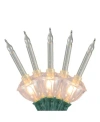 Northlight Set Of 7 Clear Retro Christmas Bubble Lights - 6 Ft Green Wire In Clear