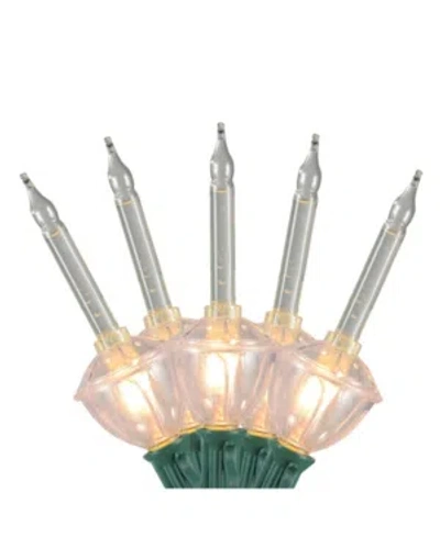 Northlight Set Of 7 Clear Retro Christmas Bubble Lights - 6 Ft Green Wire