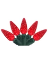 Northlight Set Of 70 Red Led C6 Christmas Lights - Green Wire In Red