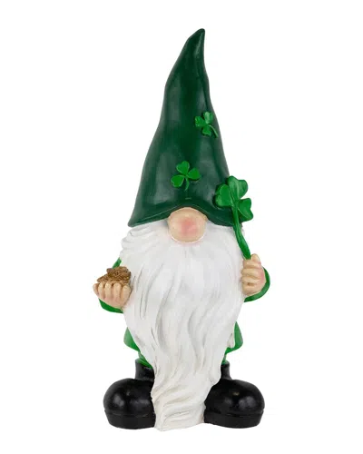 Northlight Shamrock Gnome Outdoor Garden Statue In Multicolor