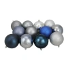 Northlight Shatterproof 3-finish Christmas Ball Ornaments In Blue