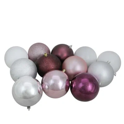Northlight Shatterproof 3-finish Christmas Ball Ornaments In Purple