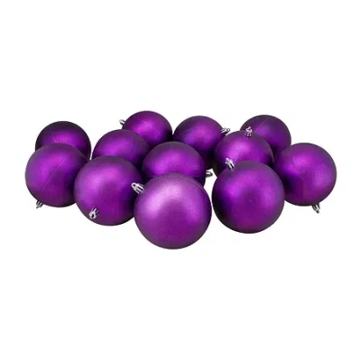 Northlight Shatterproof Ball 12-pc. Christmas Ornament In Purple