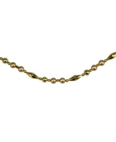 Northlight Shiny And Matte Gold Tone Beaded Christmas Garland