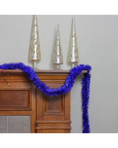 Northlight Shiny Blue Festive Christmas Hanukkah Foil Tinsel Garland