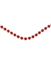 Northlight Shiny Crimson Beaded Artificial Christmas Garland-unlit In Red