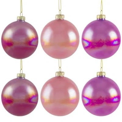 Northlight Shiny Glass Ball Christmas Ornaments In Multi