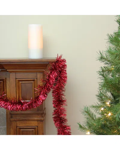 Northlight Shiny Red Festive Christmas Foil Tinsel Garland