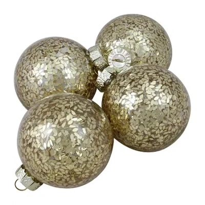 Northlight Shiny Seeds Ball 4-pc. Christmas Ornament In Gold