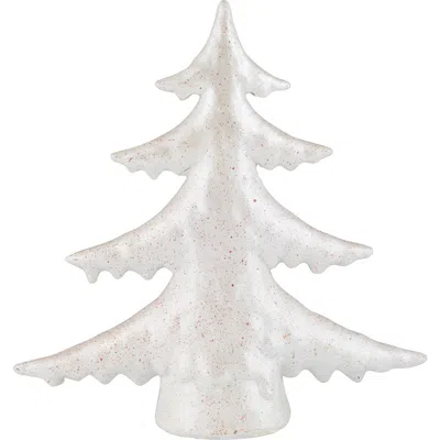 Northlight Shiny Speckled Christmas Tree Tabletop Decoration In White