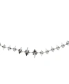 Northlight Shiny Star Of Bethlehem Beaded Artificial Christmas Garland-unlit In Silver