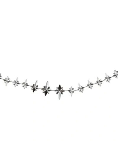 Northlight Shiny Star Of Bethlehem Beaded Artificial Christmas Garland-unlit In Silver