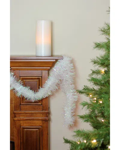 Northlight Shiny White Irridescent Festive Christmas Tinsel Garland