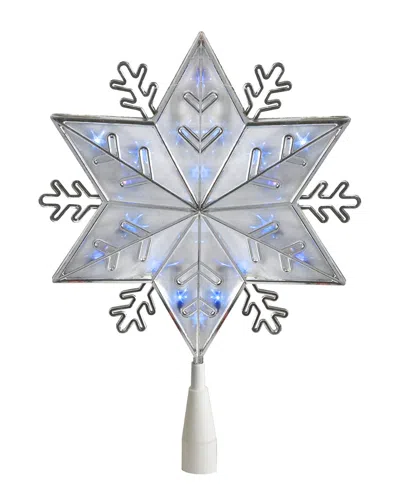 NORTHLIGHT NORTHLIGHT SILVER 6-POINT SNOWFLAKE CHRISTMAS TREE TOPPER