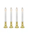 Northlight Single Light Window Candle, Set Of 4 In White