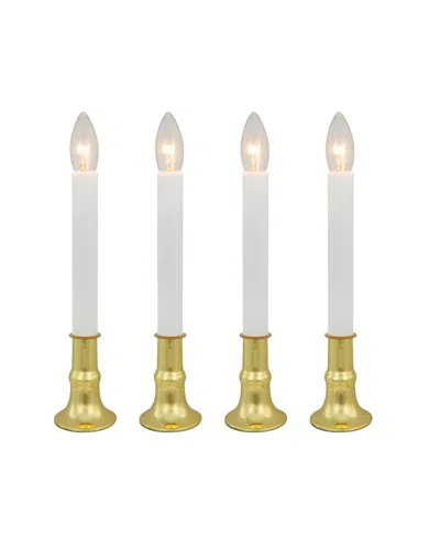 Northlight Single Light Window Candle, Set Of 4 In White