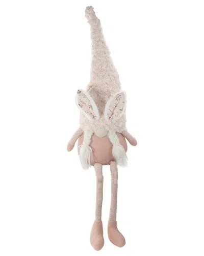 Northlight Sitting Easter Gnome With Bunny Ears & Dangling Legs In Pink