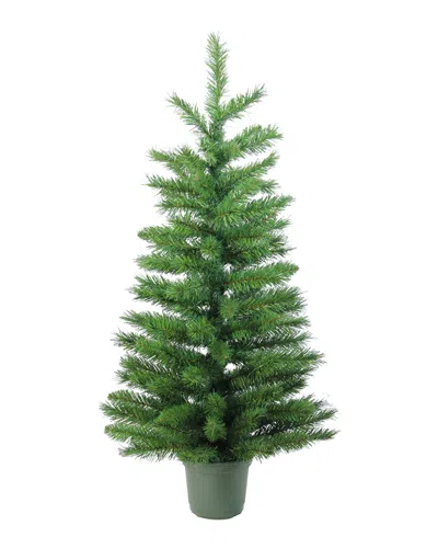 Northlight Slim Green Walkway Artificial Potted Christmas Tree
