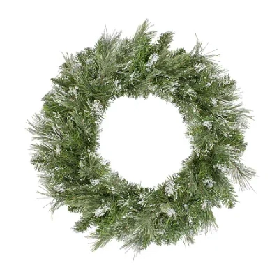 Northlight Snow Mountain Pine Artificial Christmas Wreath - 24 Inch Unlit In Green