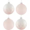 Northlight Snowflakes Glass Ball Christmas Ornaments In Pink