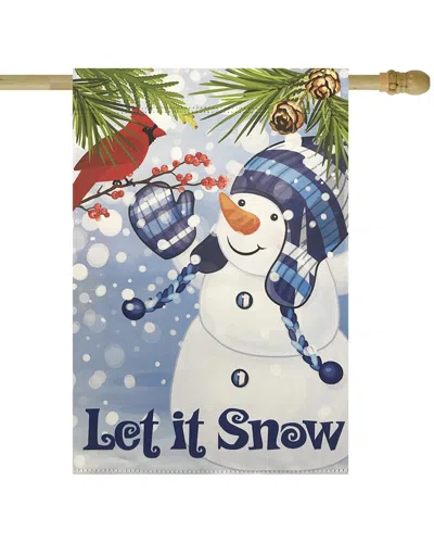 Northlight Snowman & Cardinal Let It Snow Christmas Outdoor Flag In Multi