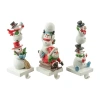 Northlight Snowmen 9in 3-pc. Christmas Stocking Holder In White
