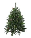 NORTHLIGHT NORTHLIGHT SNOWY DELTA PINE WITH PINE CONES ARTIFICIAL CHRISTMAS TREE