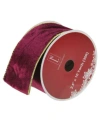 Northlight Solid Wine Red Gold Wired Christmas Craft Ribbon 2.5" X 10 Yards In Red