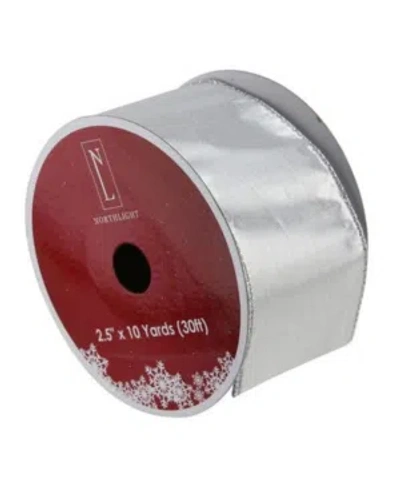 Northlight Solid Wired Christmas Craft Ribbon Yards In Silver
