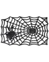 Northlight Spider Web Rectangular Halloween Doormat, 18" X 30" In Black