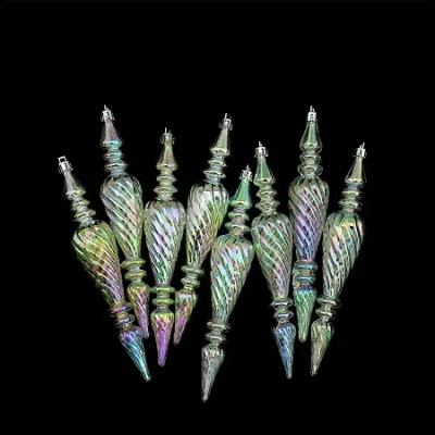 Northlight Spiral Shatterproof Finial Christmas Ornament In Multi