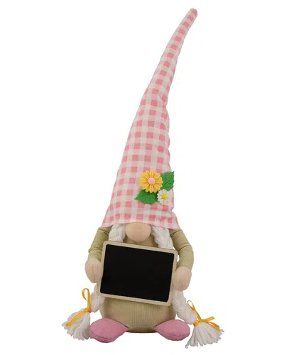 Northlight Springtime Gnome With Chalkboard In Pink