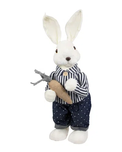 Northlight Standing Bunny With Carrot Figure In White